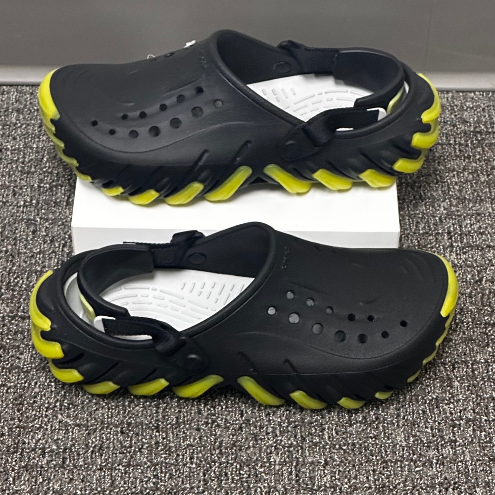 Crocs Echo Icy RO Storm Clog Men 10 Black Yellow Streetwear Summer Techwear NEW